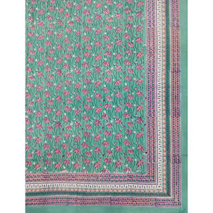 Sábana Plana de Algodón con Estampado Geométrico Verde Jaal, 200 Hilos, para Cama Doble, Transpirable, para Uso Doméstico, Hotelero y de Lujo - Product Image 2