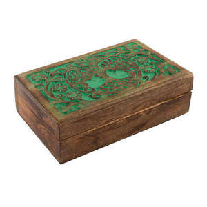 Caja de Madera Tallada a Mano, Caja de Madera Maciza de Mango, Caja de Joyería de Madera para Regalos, Venta al por Mayor de Fábrica al Mejor Precio, Caja de Regalo de Madera - Product Image 2