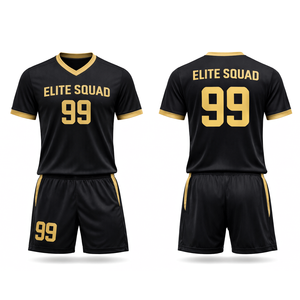 Uniforme de Fútbol Personalizado por Sublimación, Camiseta y Pantalones Cortos de Fútbol, 100% Algodón, Transpirable, de Secado Rápido, Conjunto de Equipo Unisex, Servicio OEM Digital - Product Image 6