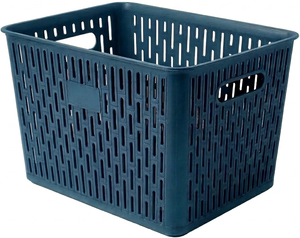 Cesta grande de plástico con diseño de ladrillo - Product Image 3
