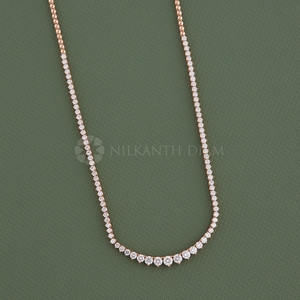 Collar de diamantes cultivados en laboratorio con corte redondo para un look elegante, con certificación IGI y claridad VVS, de proveedor y fabricante indio. - Product Image 3