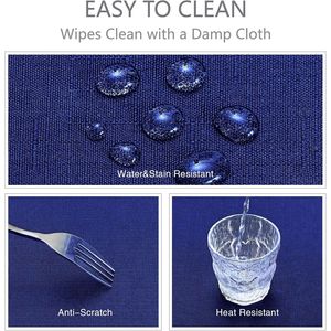 Tovaglia Rettangolare 52x70 Pollici Impermeabile in Lino Testurizzato, Resistente alle Macchie e alle Pieghe, Lavabile, Tessuto Decorativo per Tavolo - Product Image 1