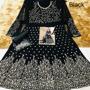 Nouveau costume de créateur ethnique moderne indien pakistanais tissu lourd Faux Georgette Dupatta haut traditionnel Pishwas Anarkali - Product Image 2