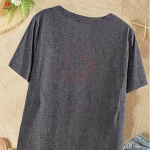 Nuevo Diseño - Camisetas de Verano para Mujer, Camiseta Cuadrada con Estampado, Manga Corta, 100% Algodón, de Fabricantes Elegantes - Product Image 3