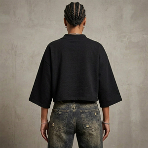 Custom Luxury Rhinestone T-<b>Shirt</b> Oversized <b>Gothic</b> Graphic Streetwear Vintage Wash Heavyweight 100% Cotton Eco-Friendly - Product Image 3