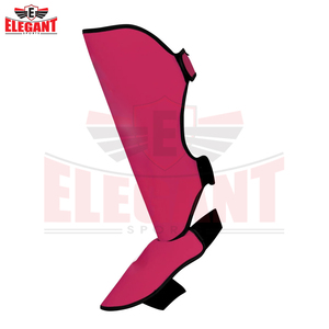 Protège-tibias de boxe en cuir, couleur unie, durables et chauds, avec fermeture auto-agrippante, pour l'entraînement et la compétition - Product Image 4