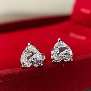 Pendientes de Diamantes Naturales de 4 Quilates en Oro Blanco de 9K de Alta Gama con Certificado IGI, Regalo de Lujo, Modernos, Chapados en Rodio - Product Image 2