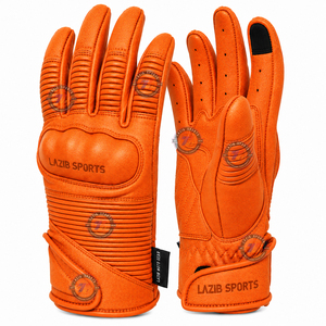 Gants de moto en cuir de vache véritable, respirants et légers, pour hommes et femmes, gants de conduite sur route - Product Image 5
