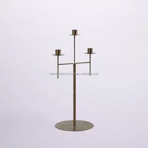Bougeoir en métal fait main de luxe pour la décoration intérieure moderne, bougeoir en fer vieilli rustique, bougeoir de ferme, Zahid Exports - Product Image 2