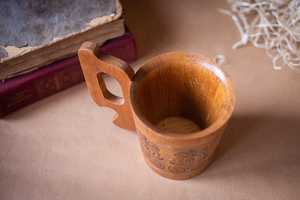 Handmade Wooden Mug with Lid Modern Design Laser Engraved Floral Pattern Classic Style <b>Bar</b> <b>Accessories</b> <b>Home</b> Use - Product Image 5