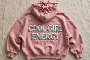 เสื้อฮู้ดผู้หญิงขายส่ง ปี 2026 สไตล์ Y2K ทรงโอเวอร์ไซส์ สีชมพูพาสเทล พิมพ์ลายนูน 3 มิติ สไตล์สาวเท่  พิมพ์ลายตามสั่ง โลโก้ตามสั่ง ผ้าฝ้าย 100% สำหรับฤดูหนาว - Product Image 2