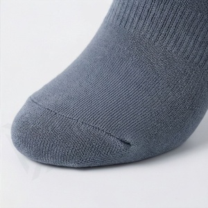 Crew Socks Solid Color 100% Cotton Breathable Knitted Regular Style for Adults Daily Wear Spring Season - Product Image 6
