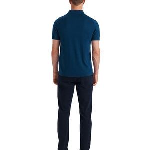 Polo tricoté bleu marine à manches courtes pour homme 2026 – Couleur unie, respirant, coupe classique, col chemise - Product Image 2