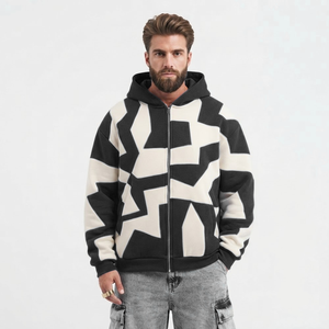Collection Hiver 2026 – Sweats à Capuche Homme 100% Coton Séchage Rapide Respirant Coupe Ample Couleur Unie Léger Logo Personnalisé - Product Image 1