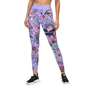 Leggings pour femmes en polyester/coton, taille mi-haute, pantalons de yoga écologiques, haute qualité, personnalisables, vente en gros - Product Image 4