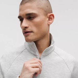 Custom Winter Digital Printing Cotton/Polyester Color Block Pullover <b>Jumper</b> 1/4 Quarter Half Zip Sweatshirt for Men Custom - Product Image 4