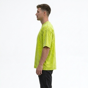 Camiseta Oversize de Algodón Pesado con Lavado Ácido, Estilo Boxy, Vintage, Streetwear, Casual, para Verano - Product Image 4