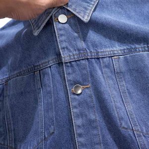 TST 2078.1 Veste en jean vintage pour homme de qualité supérieure, streetwear d'hiver, décontractée, écologique, 100% coton, bleu clair/bleu foncé - Product Image 4