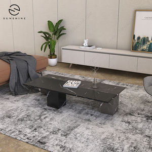 Mesa de Centro Rectangular Minimalista de Mármol con Base de Patas para Sala de Estar, Mueble de Interior con Diseño Duradero - Product Image 6
