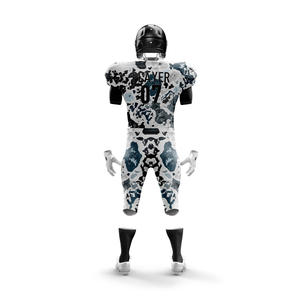 Ensembles de maillots et shorts de football américain personnalisés pour hommes et jeunes, 100 % polyester respirant, imprimés par transfert thermique, grandes tailles - Product Image 6