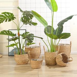 ตะกร้าหวายสานจากหญ้าทะเลสำหรับใส่ของ ใส่ต้นไม้ หรือซักผ้า - Product Image 5