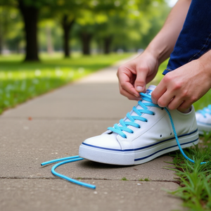 Laccio per Scarpe Ilan 140 Cm Blu Chiaro per Sneakers - Product Image 2