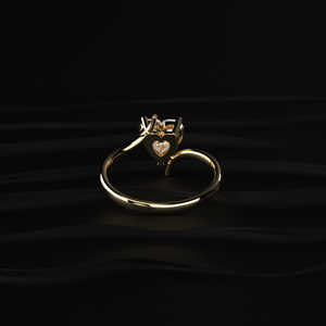 Anillos de compromiso de moissanita con forma de corazón creados en laboratorio, éticos, para grupos de compra de joyería de alto volumen y organizadores de bodas - Product Image 4