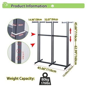 Powder Coated Metal Clothing Rack Heavy Duty Retail Display - Product Image 2