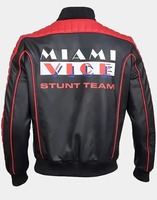 Veste de motard décontractée en cuir véritable de style rétro pour homme, streetwear, écologique, coupe-vent, Miami Vice