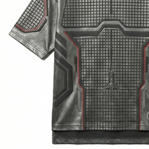 Camiseta Urbana de Diseño Metálico Premium, Estilo Oversize, Moda Casual de Lujo para Hombre, Europa, Estados Unidos, MALUZA INDUSTRIES - Product Image 2