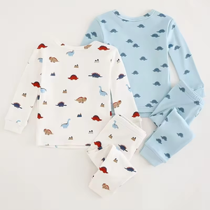 Customized Brand Baby Casual Print Color-Block Zip-Up Hooded Jersey Sweatshirt Joggers 100% Cotton ODM Autumn Winter Knitted - Product Image 2