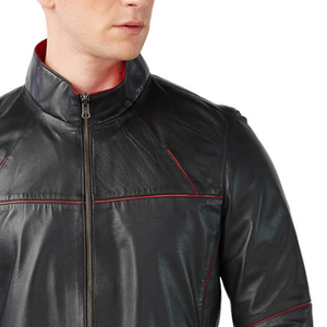 Genuine <b>Leather</b> Fashion Outerwear Men's Biker <b>Jacket</b> for Lifestyle Apparel and Brand Collections - Product Image 5