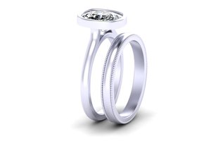 Premium gold silver ladies <b>ring</b> yellow white rose finish moissanite cvd colour stone <b>cz</b> vvs2 d cushion 3.88 cts vs1 elegance - Product Image 2