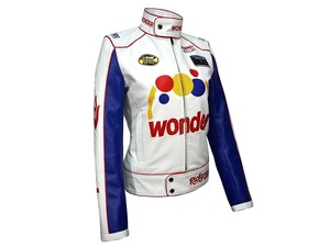 Veste de course Ricky Bobby Wonder, style Talladega Nights NASCAR, en cuir - Product Image 2