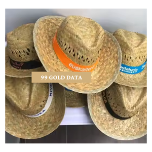 หมวกฟางธรรมชาติคุณภาพสูงจากเวียดนาม พร้อมโลโก้แบรนด์ / หมวกทรงโซมเบรโรสีดำคลาสสิก สำหรับทุกเพศ เหมาะสำหรับตกปลา ใส่ลำลอง งานปาร์ตี้ ใช้ในชีวิตประจำวัน หรือเป็นของขวัญ - Product Image 4