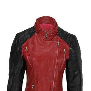 <b>Women</b> Real Leather Motorcycle <b>Jacket</b> Ladies Biker Slim Fit Black <b>Zip</b>-<b>Up</b> Customized Embroidery Logo Factory Wholesale - Product Image 2