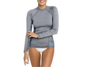 Traje de Baño de Manga Larga para Mujer, Protección Solar, Color Sólido Sublimado, para Tomar el Sol - Product Image 4