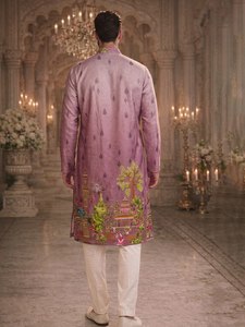 NiMa Creations - Pantalones de Algodón Reversibles de Secado Rápido para Hombre, Corte Regular, Hasta la Rodilla, Tradicionales Indios/Pakistaníes, para Bodas/Fiestas, Digitales - Product Image 3