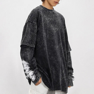 Camiseta de Manga Larga para Hombre, Lavada con Ácido, Hecha con Algodón Premium para Uso Diario y Estilo Urbano - Product Image 6