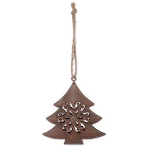Beautiful Metal Christmas Hanging Ornament Premium Iron Decorative <b>Tree</b> Accessory For Holiday Seasonal Decorations - Product Image 2