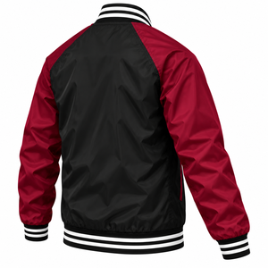 Chaqueta Cortavientos de Alta Calidad para Hombre, Chaqueta Bomber Varsity a la Moda, Color Sólido, Estética, Ropa Exterior Cortavientos para Hombre - Product Image 6