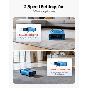 Ventilateur Souffleur Portable Léger 1000 CFM à Flux d'Air Multi-Angles avec 2 Vitesses, Séchoir à Tapis pour Ventes de Rangements - Product Image 4