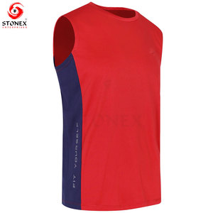Men’s Training Tank Top Sleeveless Athletic Gym <b>Vest</b> for Workout Running Fitness and Sports Activities Custom Logo Print - Product Image 2