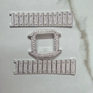 Relojes Deportivos de Lujo con Diamantes Moissanite VVS, Miyota Cuadrado de 7mm, Correa de Acero Inoxidable, Cristal Analógico, Todos los Diamantes Probados - Product Image 2