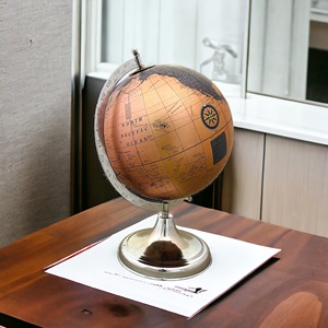 Premium Stainless Steel Base World Globe <b>Rotating</b> Geographic Desktop Display Decorative Table Accent for Home Office Study Gift - Product Image 6