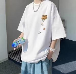 เสื้อยืดผู้ชายคุณภาพสูง ผ้าฝ้าย 100% พิมพ์ลายตามสั่ง ดีไซน์ล่าสุด พิมพ์ลายสีดำ เสื้อยืดถัก - Product Image 1