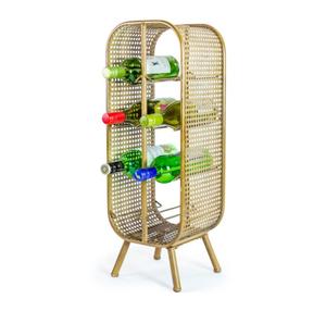 Estante para Vino de 14 Botellas, Moderno, de Metal Dorado, para Encimera, Mesa, Gabinete o Despensa - Product Image 6