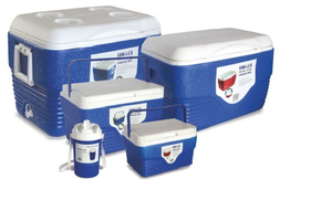 Juego de 5 Cajas Refrigeradoras Aisladas de Plástico, Color Azul y Blanco, Clásicas, Rectangulares, para Exteriores, Camping, Aptas para Hielo Seco, 1L/5L/10L/32L/66L - Product Image 4