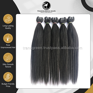 100% Raw Unprocessed Cuticle Aligned 20 Inches Virgin Brazilian Silky Straight Human Virgin Hair Bundles from Indian Supplier - Product Image 4