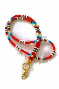 Elegant Bohemian Beaded Neck <b>Lanyard</b> for ID Cards Stylish Badge Holder Strap At Cheap Price - Product Image 3